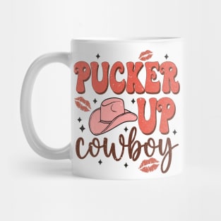 Pucker Up Cowboy T Shirt Valentine T shirt For Women Mug